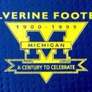 1999 University Of Michigan Stadium Pad Wolverine Football Centennial Mat Blue